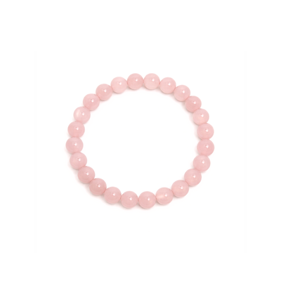 Rozenkwarts natuursteen kralenarmband