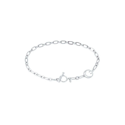 Zilveren chocker ketting met smiley - Casa Jadel