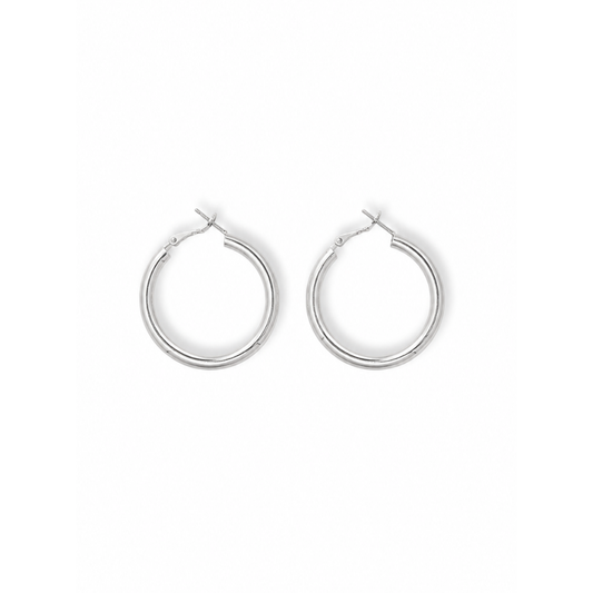 Zilveren oorringen dames 40 mm Casa Jadel
