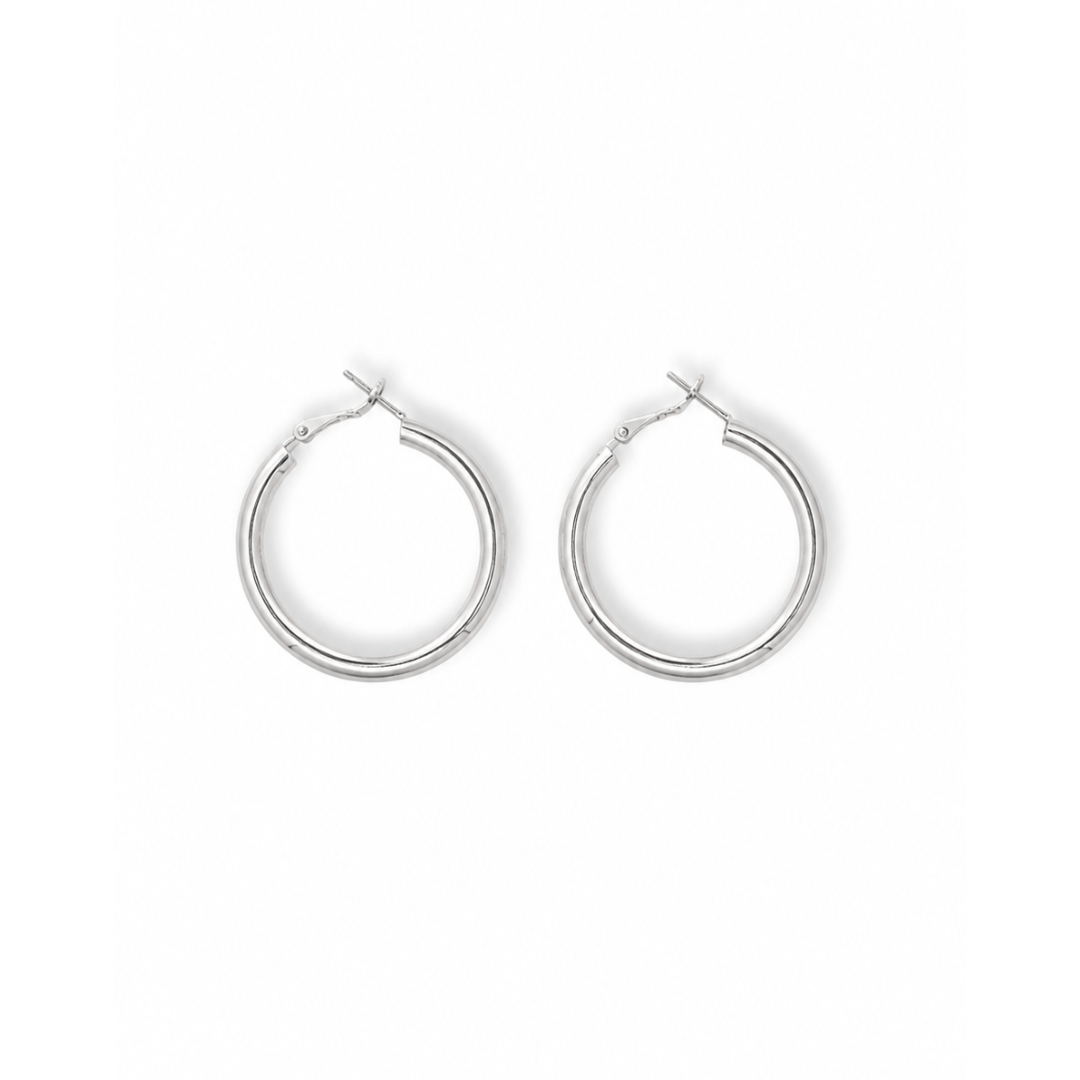Zilveren oorringen dames 45 mm Casa Jadel