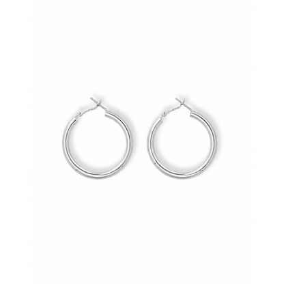 Zilveren oorringen dames 45 mm Casa Jadel