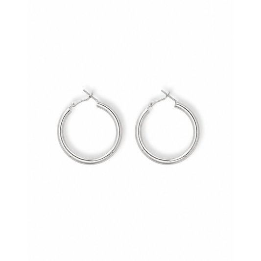 Zilveren oorringen dames 45 mm Casa Jadel
