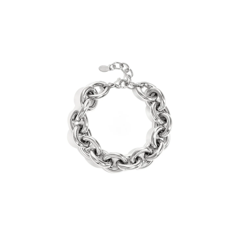 Zilveren chunky schakelarmband