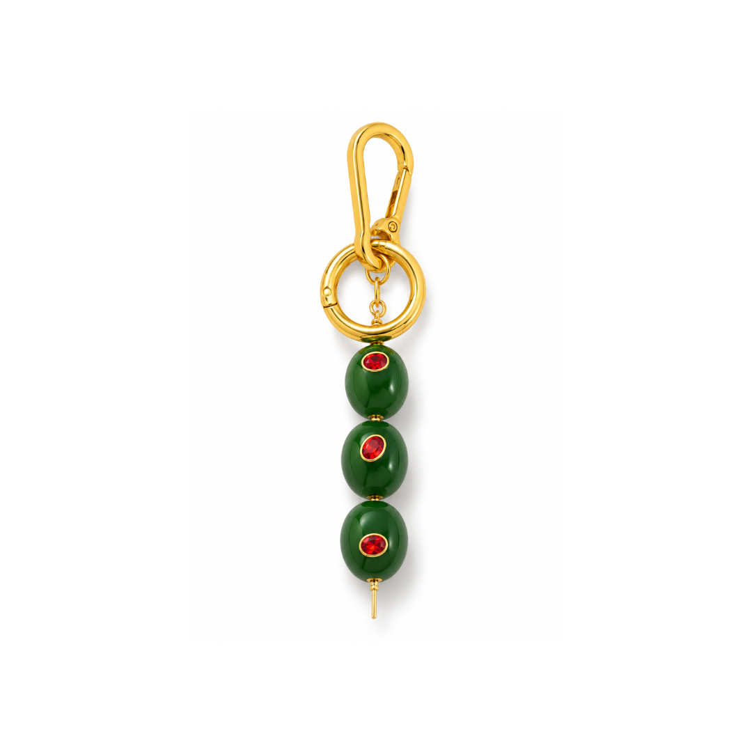 Groene olijven martini tashanger