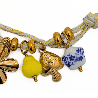 Meerstrengs rope ketting met zomerse bedels